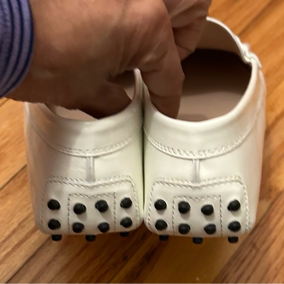 Tod's Double T Patent White Leather Women’s Loafers - Picture 5 of 7
